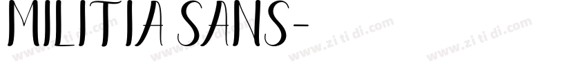 militia sans字体转换